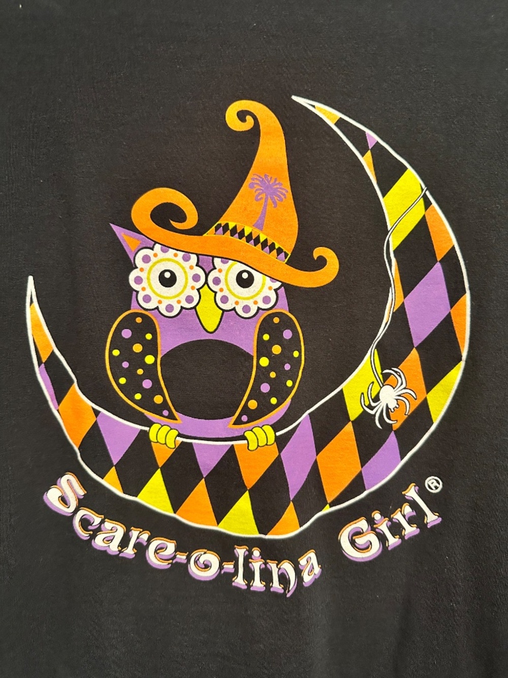 Scare-o-lina Girl Fall OWL Black Halloween Gildan 2XL t-shirt South Carolina